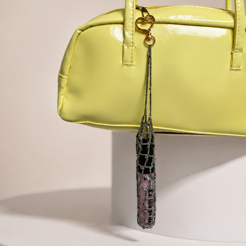 LIP GLOSS BAG CHARM / LIPSTICK HOLDER  (SWAMP GREEN)
