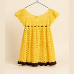CROCHETED YELLOW DRESS FOR KIDS