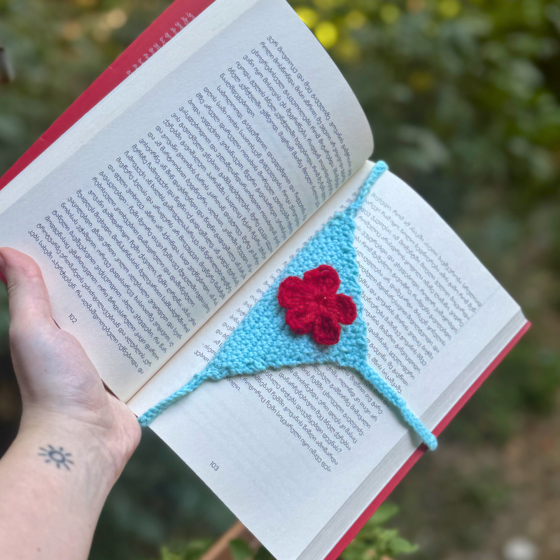 BOOKMARK THONG (Sky blue & Red)