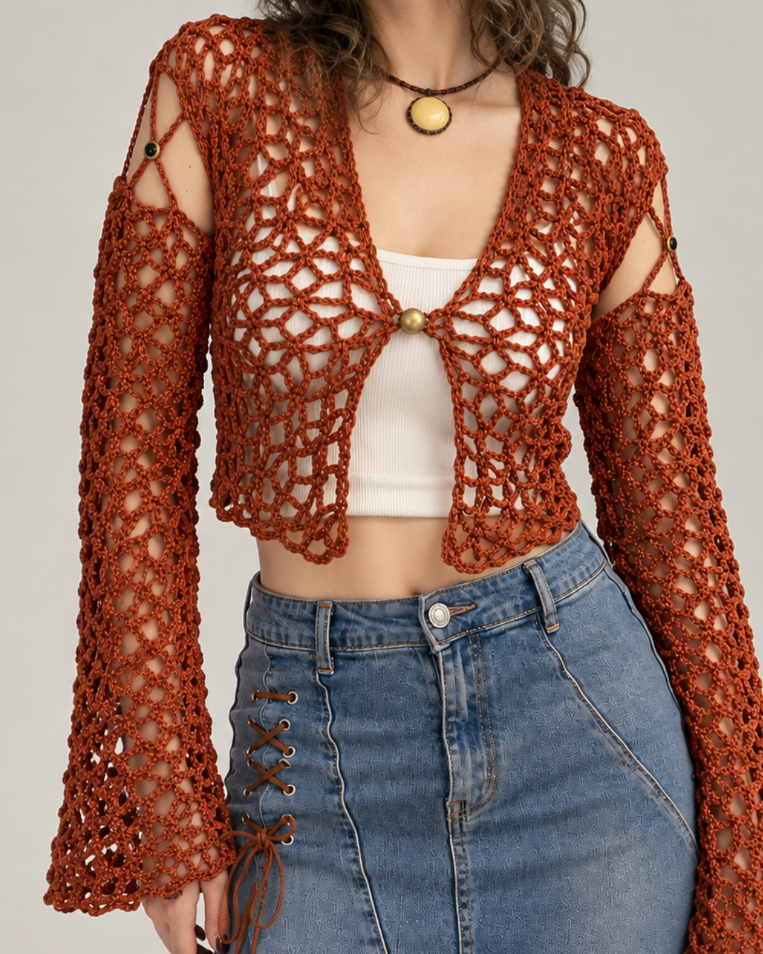TANGLED AFFAIRS (cropped cardigan)