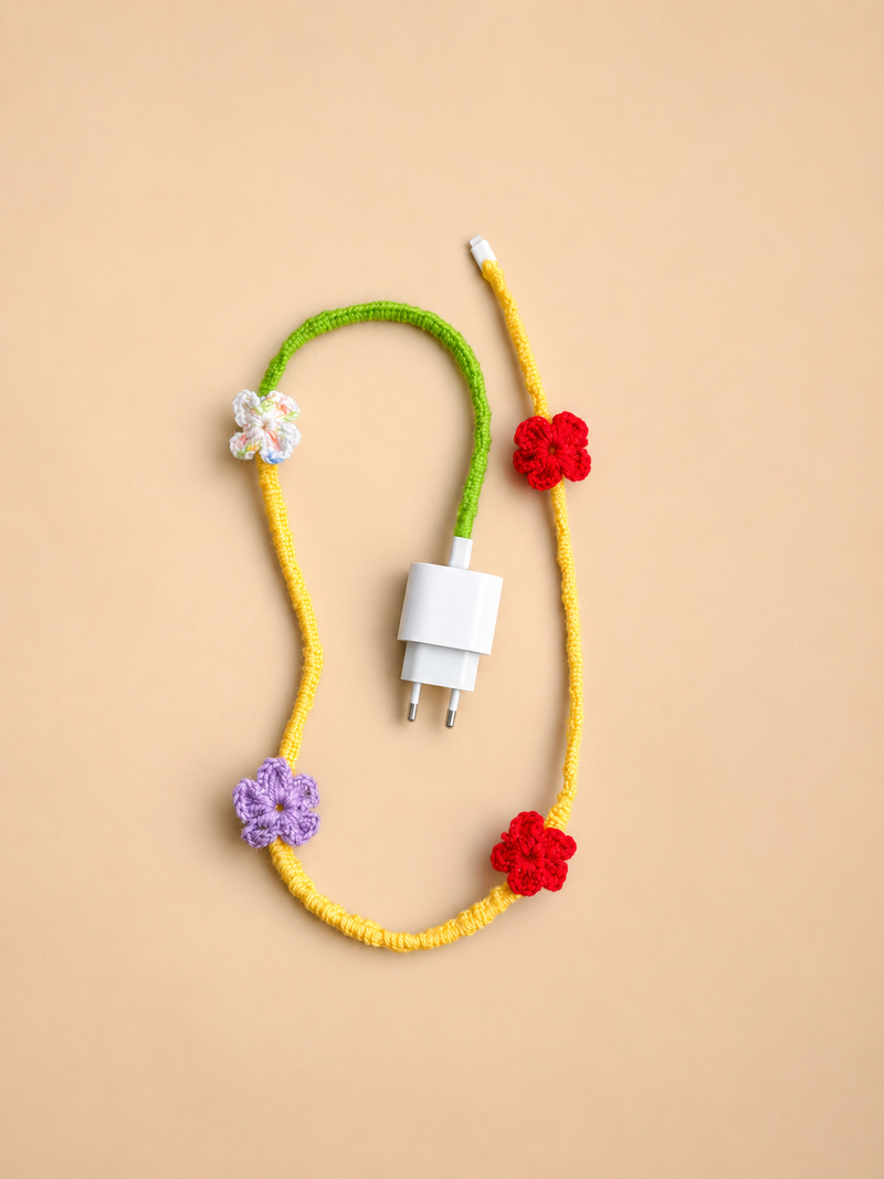 ყვავილებიანი აიფონის დამტენი (USB-C to Lightining)