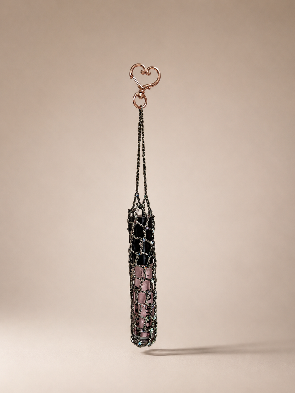 LIP GLOSS BAG CHARM / LIPSTICK HOLDER  (SWAMP GREEN)
