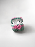 Pink & Sage Crochet AirPods 4 Case