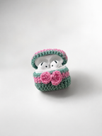 Pink & Sage Crochet AirPods 4 Case